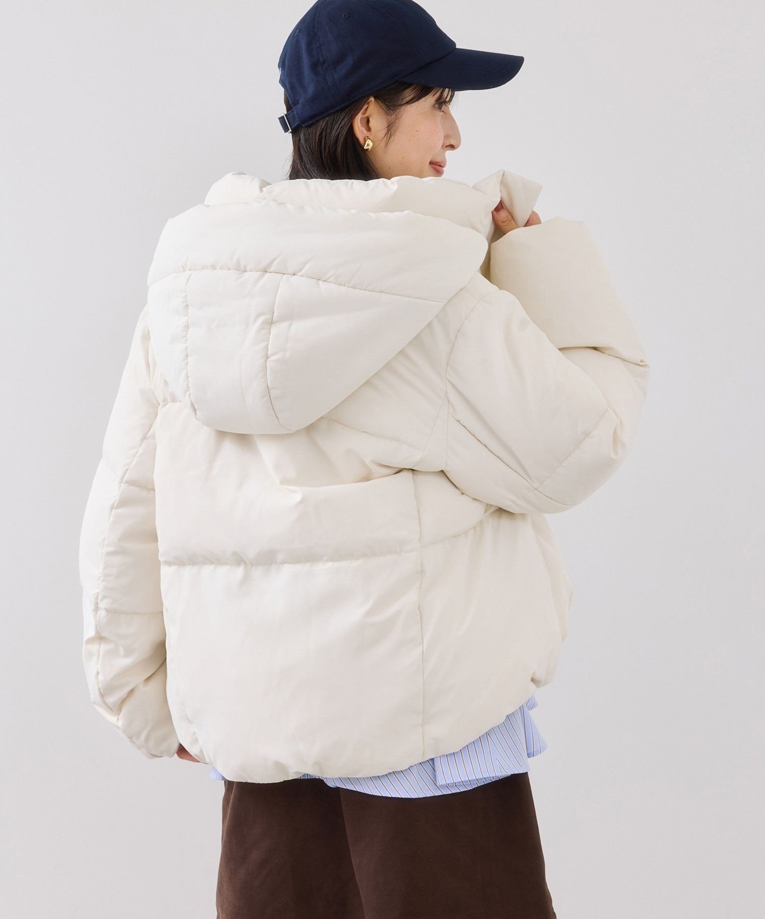 VIS｜【アウター総選挙3位】フード取り外し可能軽量ダウンブルゾン