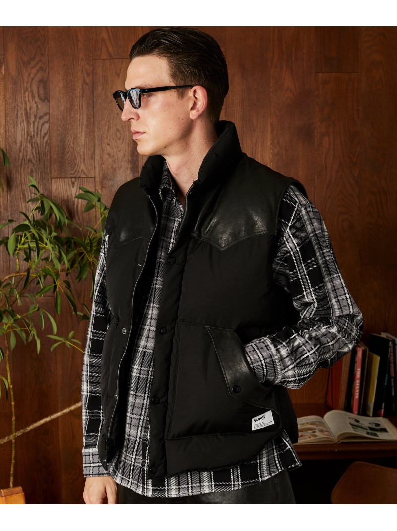 楽天市場】schott ダウンベスト（種類（コート・ジャケット）ダウン