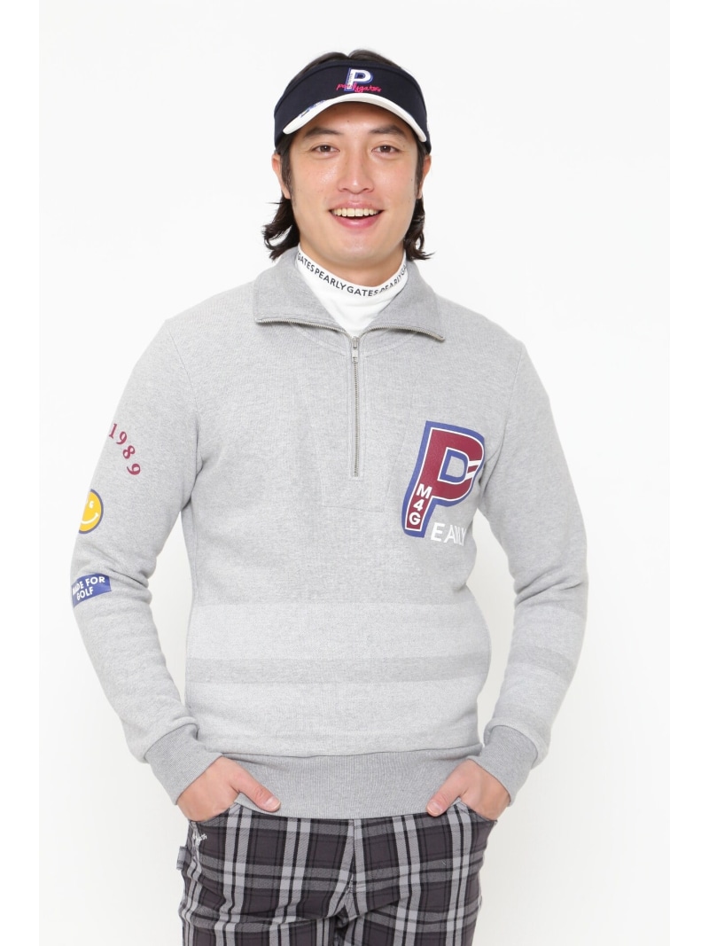 楽天市場】PEARLY GATES タンデム裏毛ボーダー ハーフジップアッププル