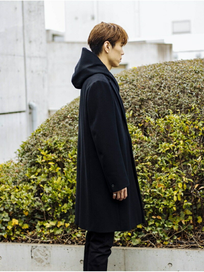 定価96120円アタッチメント カシミヤ混2重ニットフラノ3レイヤーフード