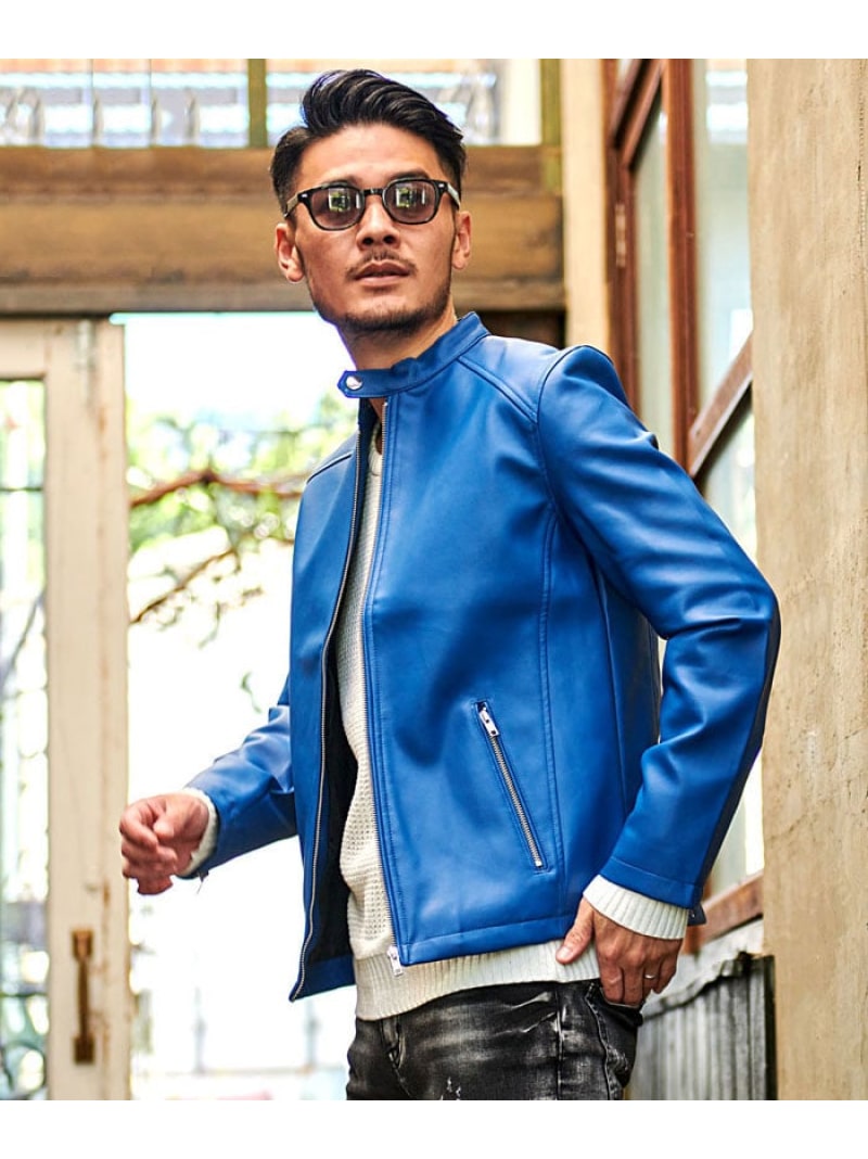 楽天市場】Vicci VICCI PUレザーシングルライダースジャケット