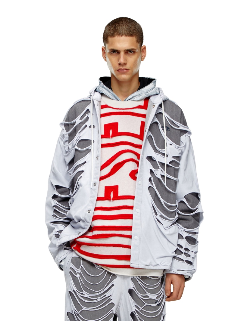 楽天市場】DIESEL メンズ シャツ デニム D-DEWNY-HOOD-S ディーゼル