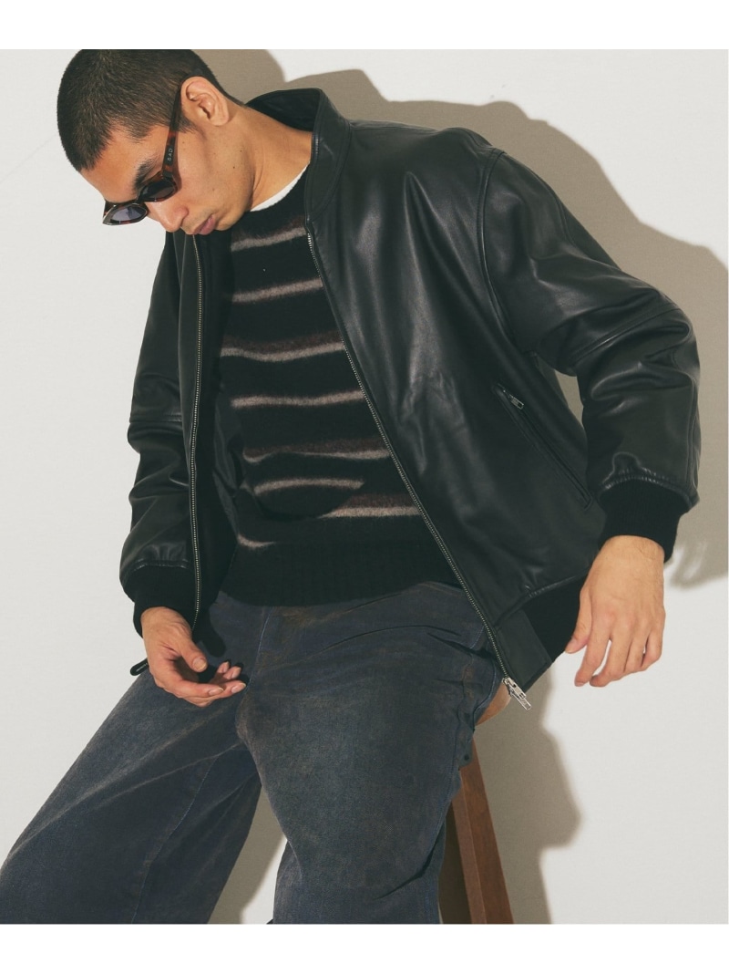 楽天市場】JOURNAL STANDARD シープレザー ボンバーブルゾン