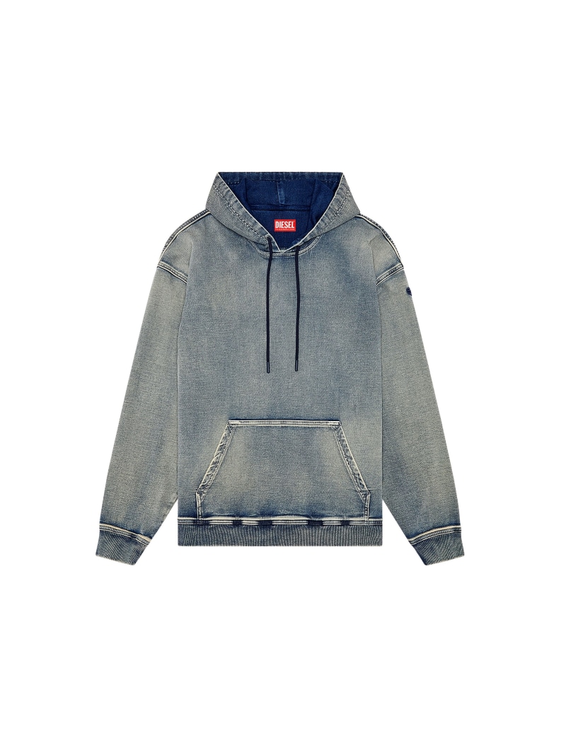 楽天市場】DIESEL メンズ スウェット パーカー デニム D-UM-RIB TRACK