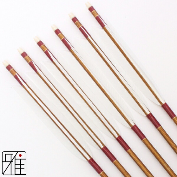 楽天市場】弓道 矢 ジュラルミン矢 6本組ターキー白羽 1913バンブー