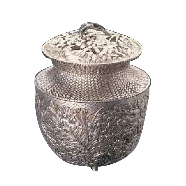 楽天市場】織田幸銅器 香炉 七草 47-08 高岡銅器 仏具 合金製 銀色