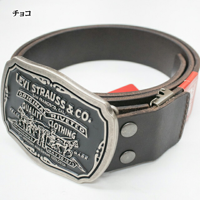 楽天市場】levis リーバイス ベルト メンズ バックル付きレザーベルト