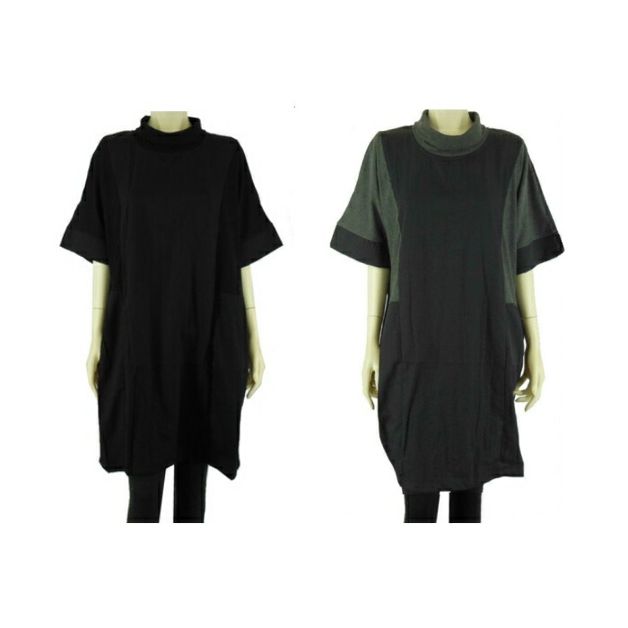 楽天市場】□COLZA（コルツァ）ワッシャー加工 切替チュニック M-L