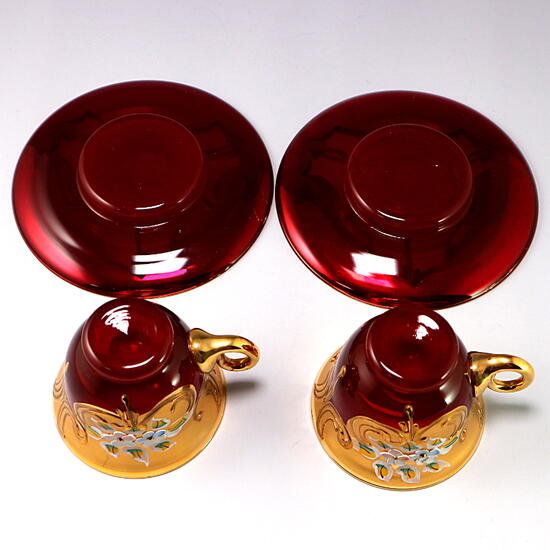 楽天市場】ヴェネチアン ベネチアン グラス ムラノ レッド カップ