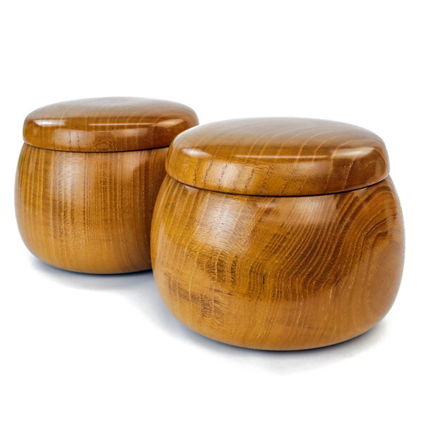 楽天市場】囲碁 木製碁笥 美栄作 本桑 立形 特大 ※蛤碁石36号まで収納