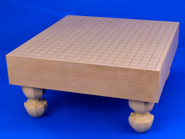 天然木　将棋盤 　脚付き　足つき　へそあり　囲碁　将棋 本榧足付将棋盤 3寸5分（天地柾） sa30014 | 前川榧碁盤店