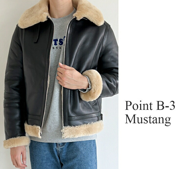 楽天市場】HE&SHE [送料無料] GEES M'S REAL MUSTANG B3 SHEEP LEATHER