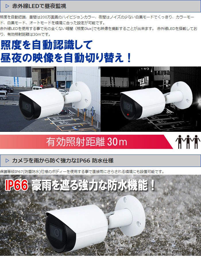 楽天市場】【期間限定!ﾎﾟｲﾝﾄUP】防犯カメラ 防犯カメラセット 200万