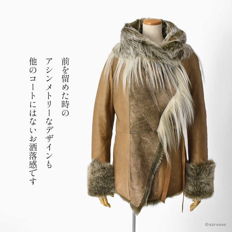 楽天市場】スペイン製 ムートンコート レディース 冬 ショート丈