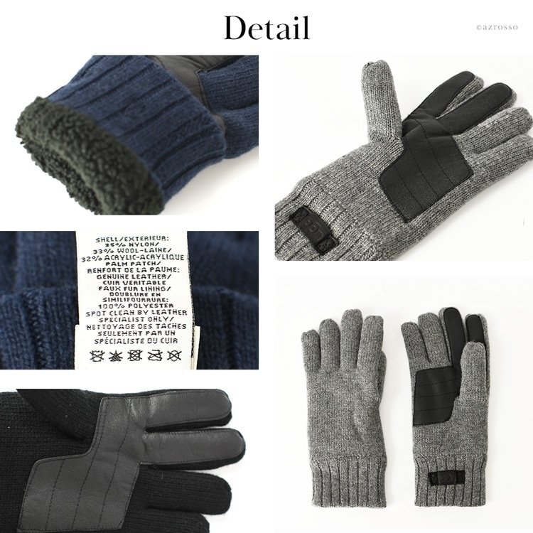 楽天市場】手袋 メンズ スマホ対応 UGG アグ 20093 ニット グローブ