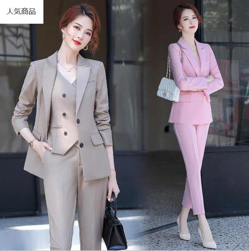 PLST綿麻混カラーレスパンツスーツ ジャケットMパンツS 春夏 PLST綿