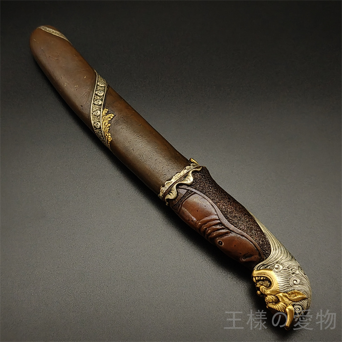 楽天市場】銅製刀装具 短刀拵 柄鞘一式 悪鬼の図 絵金銀 金工品 細工