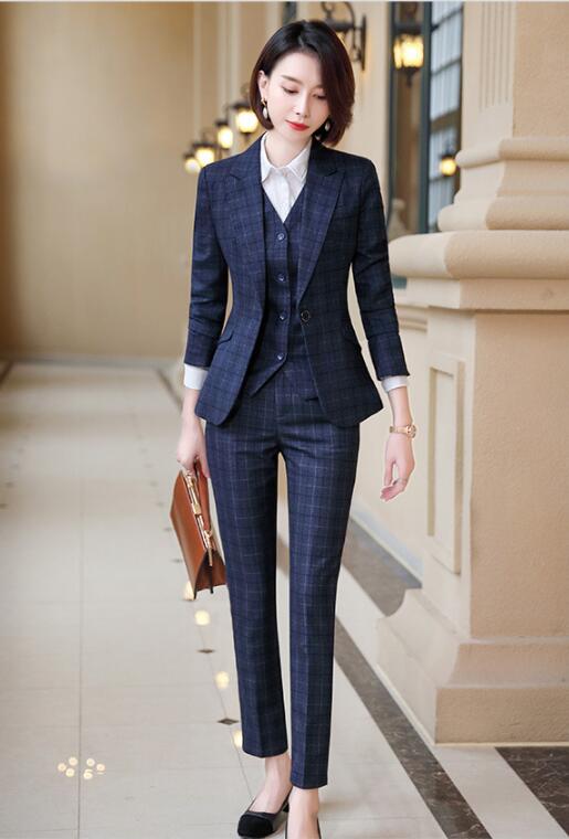 楽天市場】【送料無料】レディーススーツ 2点セット チェック柄