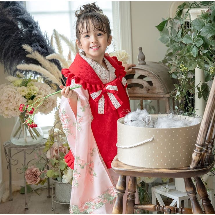 楽天市場】Catherine Cottage 七五三 3歳女の子 着物 花刺繍チュール