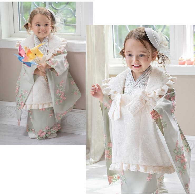 楽天市場】Catherine Cottage 七五三 3歳女の子 着物 花刺繍チュール