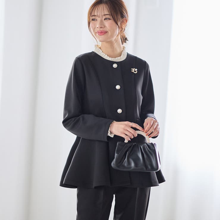 楽天市場】GeeRA 【2点セット】ペプラムジャケットテーパードパンツ