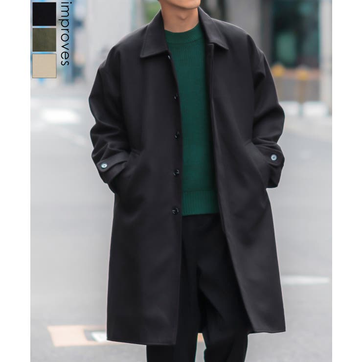 楽天市場】improves オーバーコート メンズ メルトン ロングコート