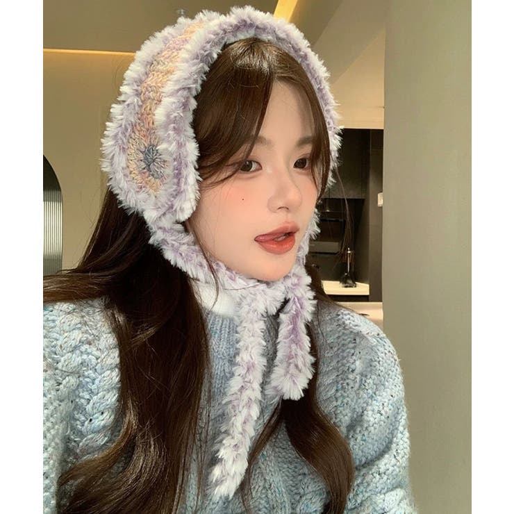 楽天市場】LOVERS 冬新作 フェイクファー カラフルニット編み