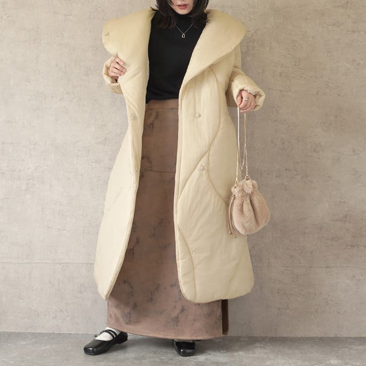 楽天市場】SELECT LEVERY ウェーブステッチパデットコート アウター