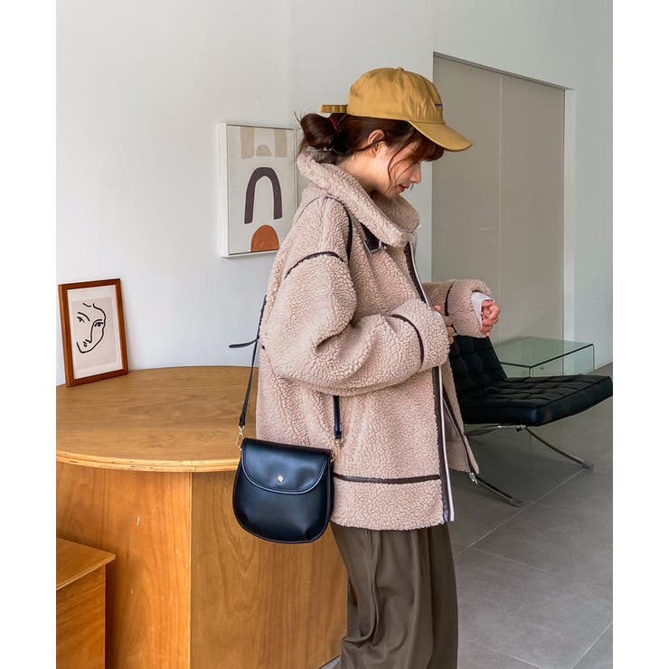 楽天市場】ad thie パイピングボアジャケット ファーコート ボア