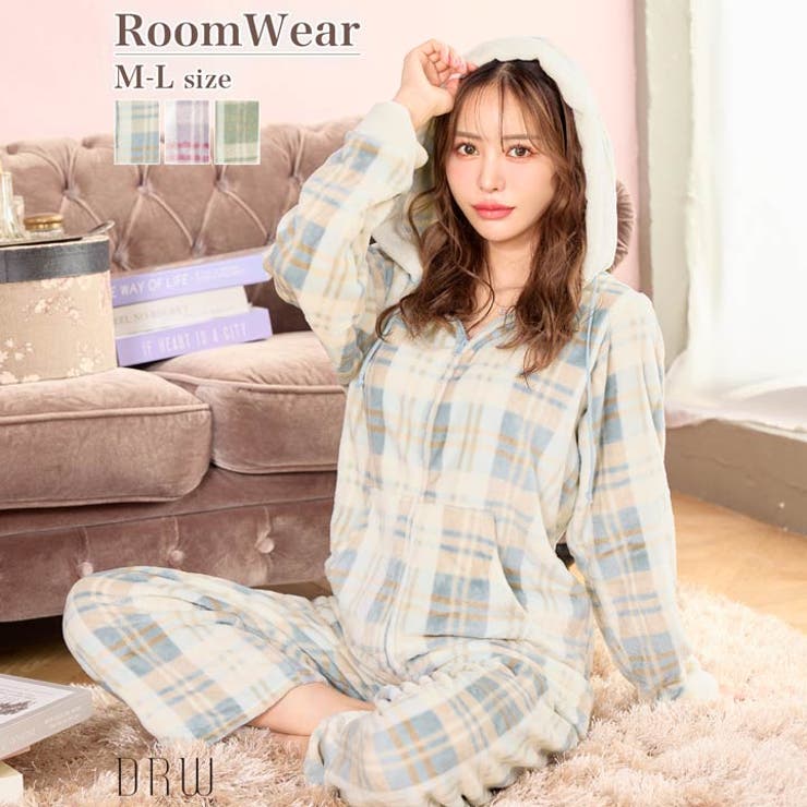 楽天市場】Dazzy ルームウェア 上下セット ガーリー タータン チェック
