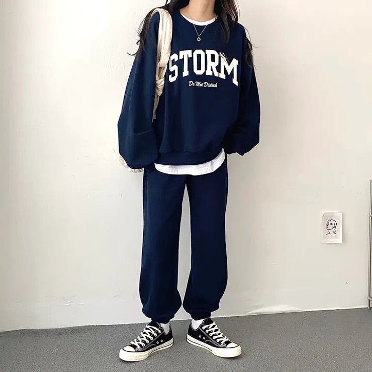 楽天市場】SHEENA 【セットアップ】ロゴトレーナー×スウェットパンツ 2