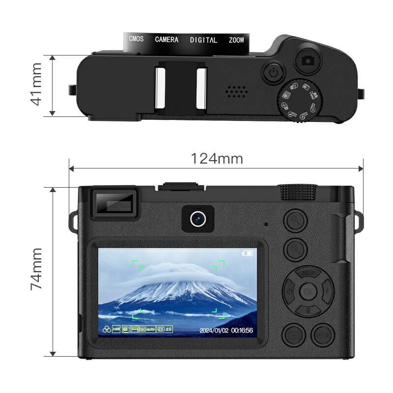 楽天市場】デジタルカメラ 5K WiFi機能 デジカメ 日本製チップ 64GB SD