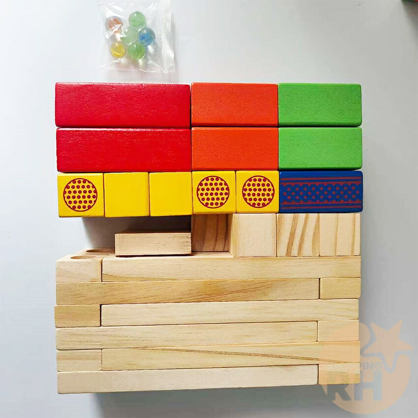 楽天市場】ビー玉転がし 知育玩具 積み木 木製 立体パズル ウッド