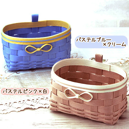 楽天市場】エコクラフト キット リボン付きの小さなかご 【メール便可
