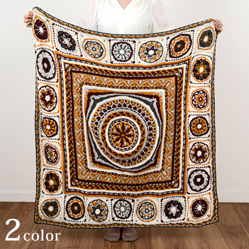 楽天市場】内藤商事 ペルシア風ラグブランケット｜あみもの キット