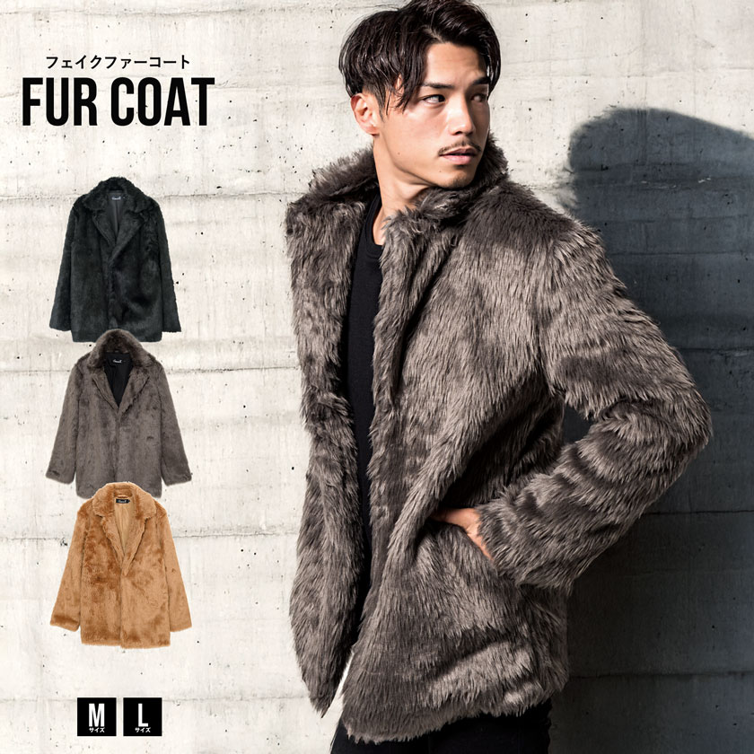 楽天市場】【送料無料】ファーコート メンズ アウター ブランド