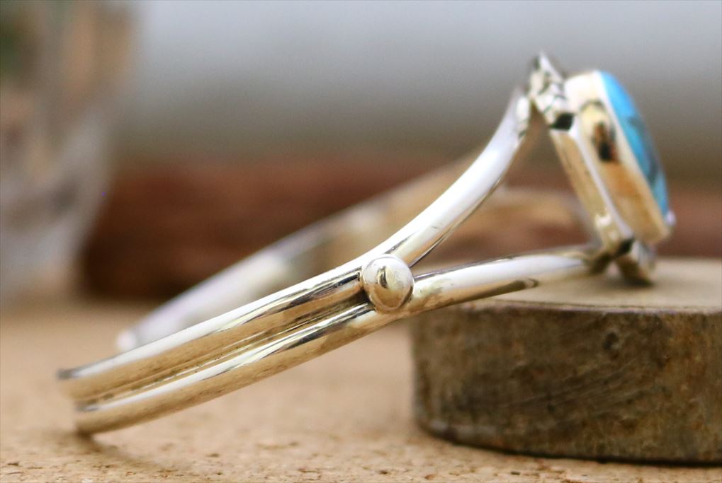 極美品】ナバホ族 インディアンジュエリー 5連バングル ターコイズ