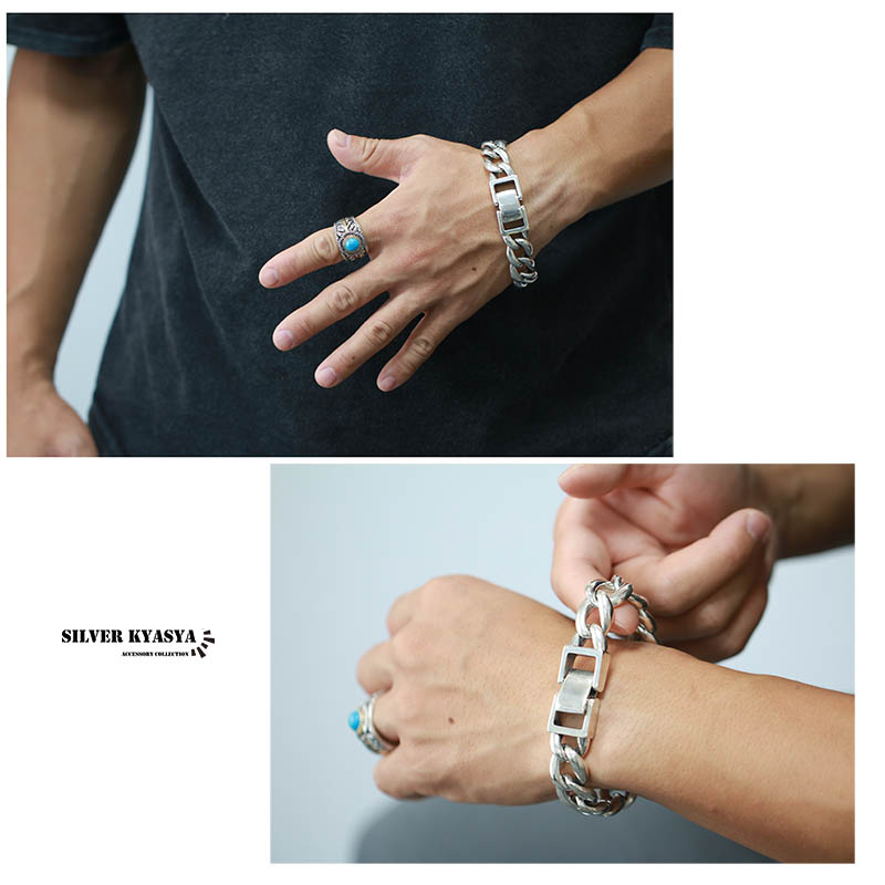 楽天市場】重厚 シルバー925 喜平ブレスレット シルバー喜平チェーン