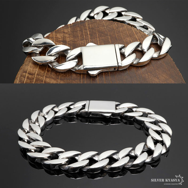 楽天市場】シルバー925 重厚 喜平ブレスレット チェーンブレスレット