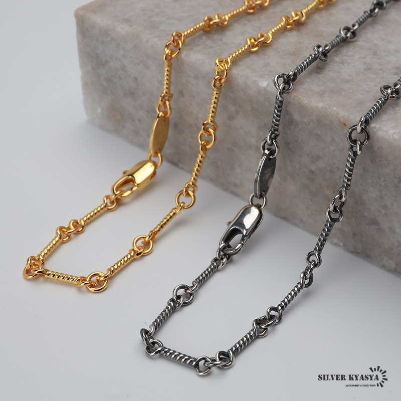 楽天市場】ツイストチェーンネックレス 細身 2色 ゴールド 18KGP