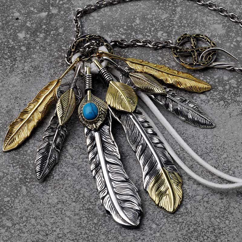 楽天市場】BFF ブランド フェザーネックレス メンズ シルバー925