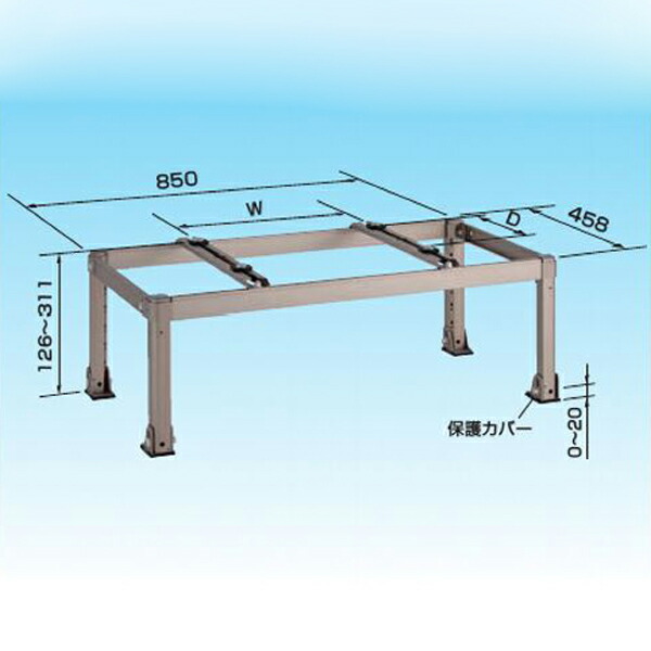 楽天市場】オーケー器材 K-AH83H 平置台 高さ300タイプ エアコン室外機