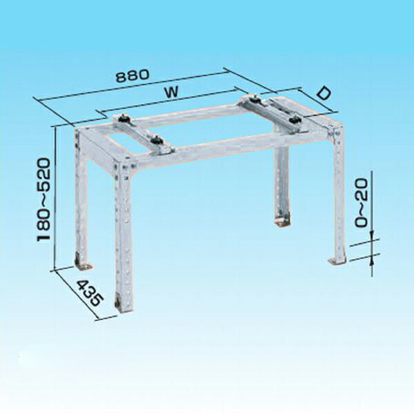 楽天市場】オーケー器材 K-KHZ75G 高置台 高さ500タイプ エアコン室外