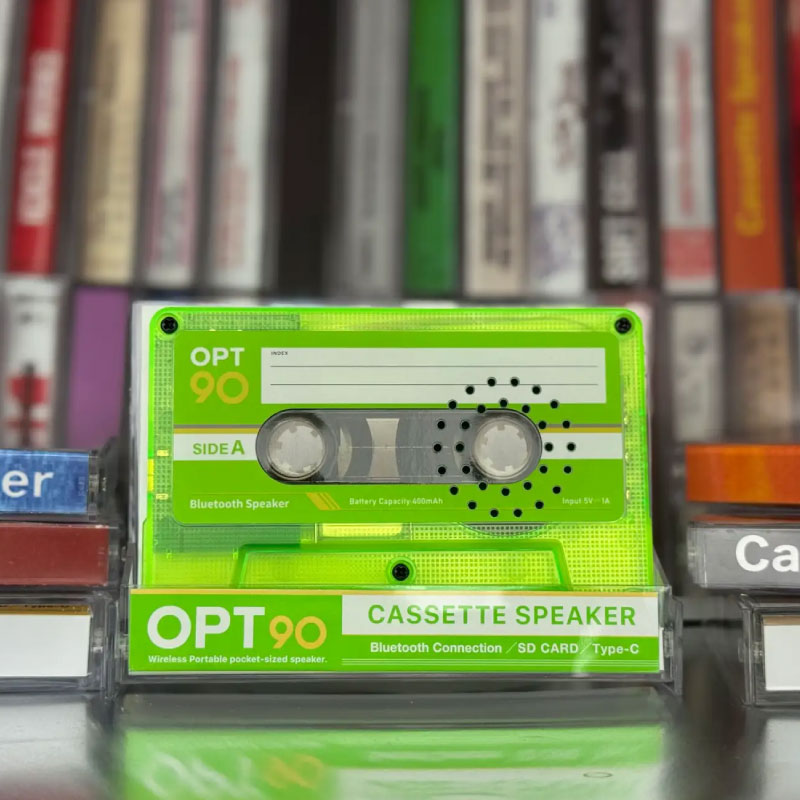 楽天市場】【公式360円OFFクーポン】opt90 カセットテープ型スピーカー