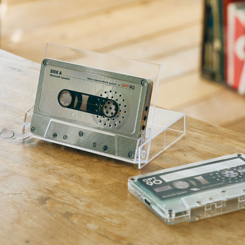 楽天市場】【公式360円OFFクーポン】opt90 カセットテープ型スピーカー