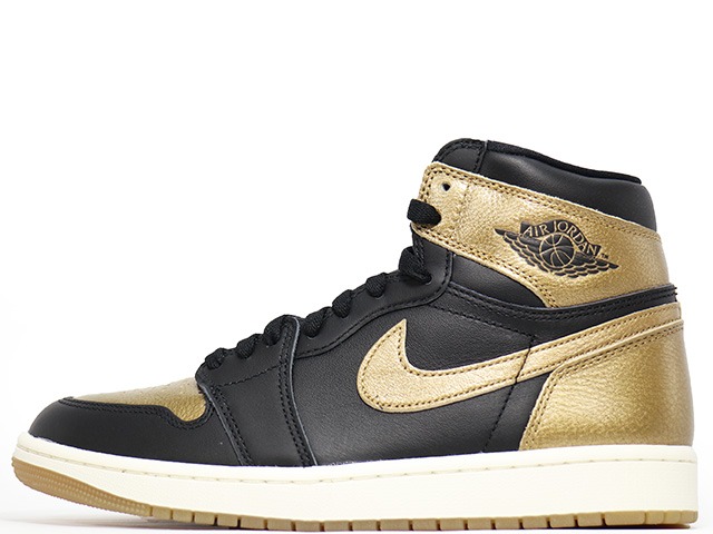 楽天市場】NIKE AIR JORDAN 1 RETRO HIGH OG BLACK/METALLIC GOLD-SAIL