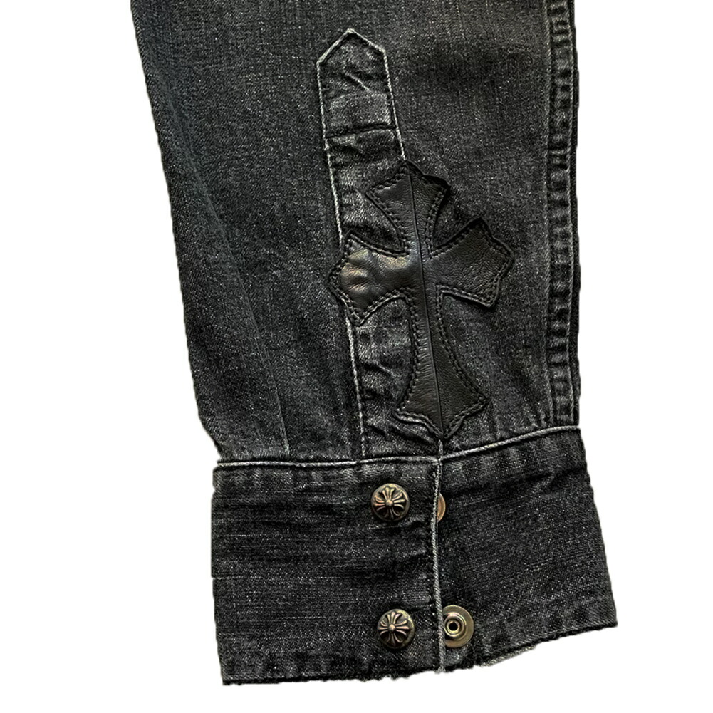 楽天市場】CHROME HEARTS LARGE BLACK DENIM SHIRT クロムハーツ
