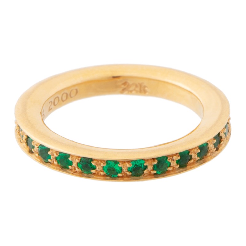 楽天市場】CHROME HEARTS TINY ETERNITY RING 22K / EMERALD クロム