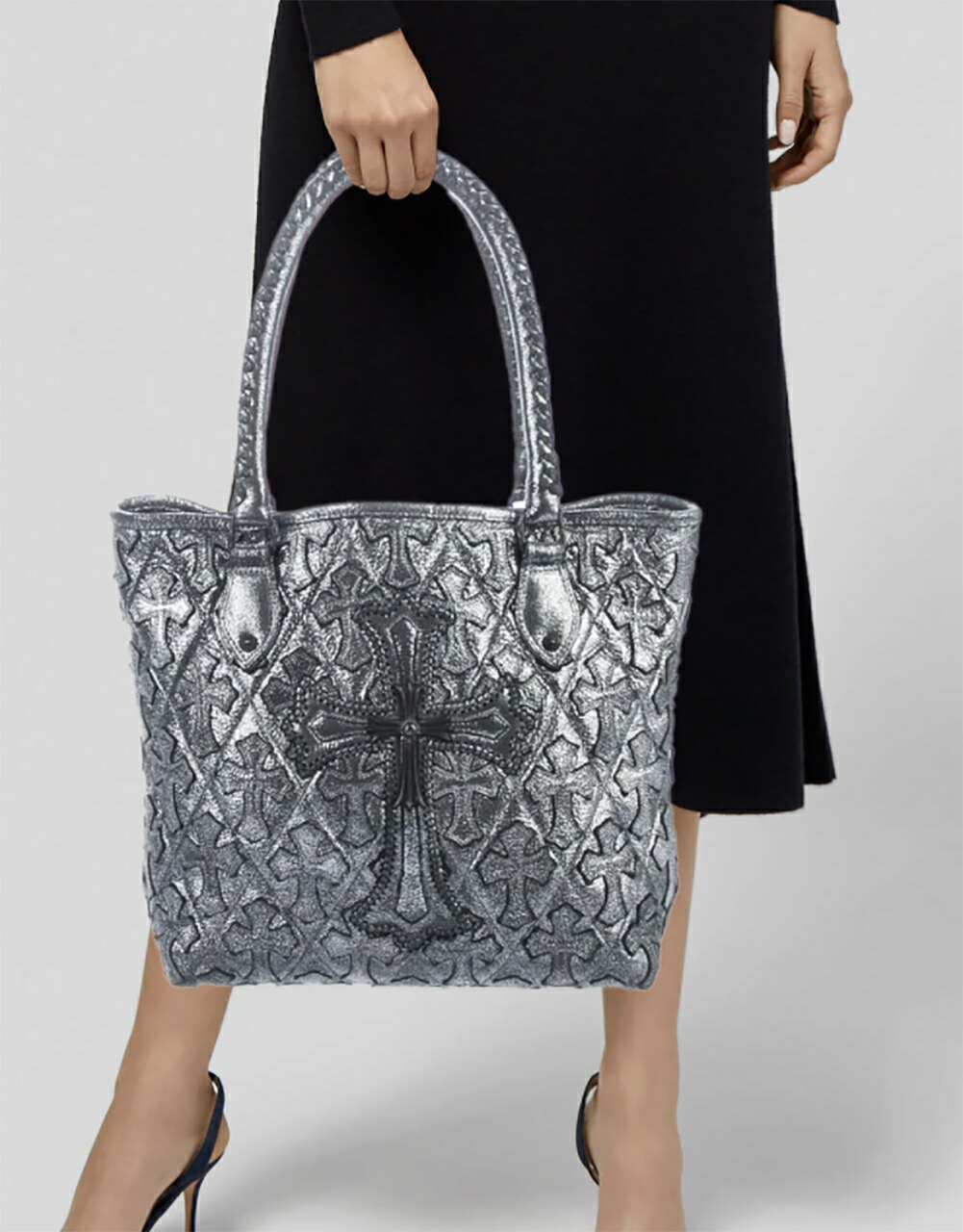 楽天市場】CHROME HEARTS FS TOTE BAG LEATHER CROSS PATCH クロム