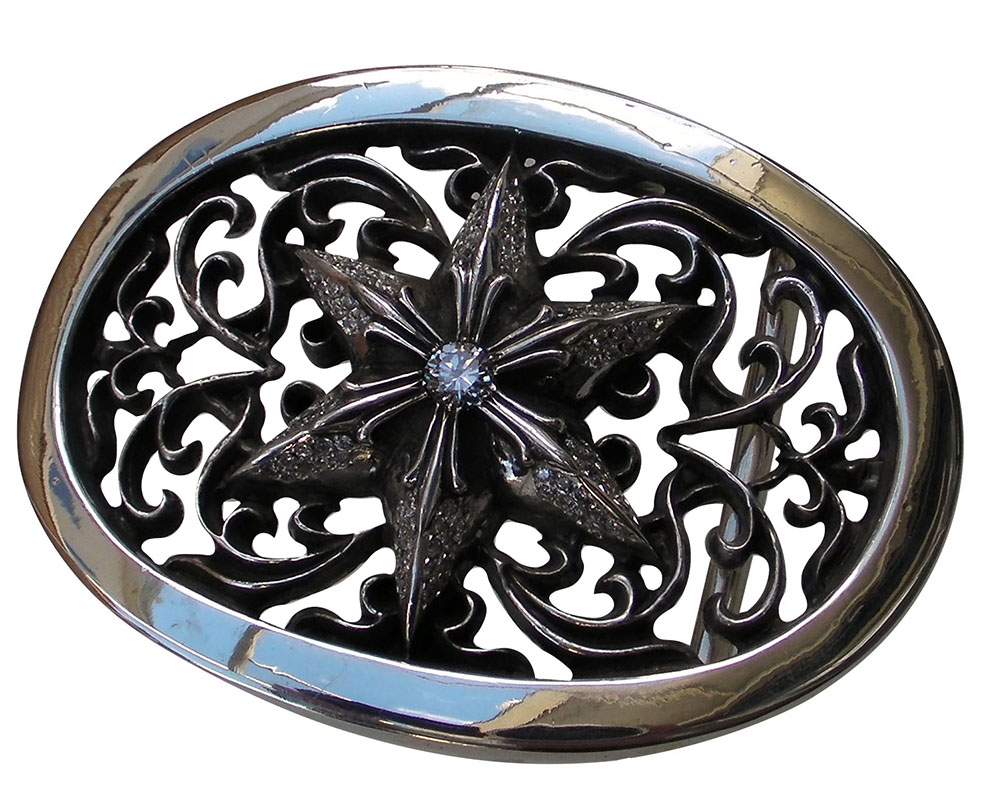 楽天市場】CHROME HEARTS CLASSIC OVAL STAR BUCKLE PAVE DIAMOND